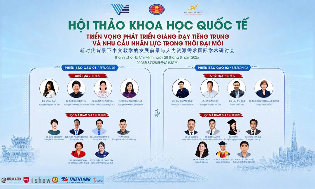 HỘI THẢO KHOA HỌC QUỐC TẾ THÚC ĐẨY ĐỔI MỚI GIẢNG DẠY TIẾNG TRUNG VÀ GẮN ĐÀO TẠO VỚI NHU CẦU NHÂN LỰC TRONG THỜI ĐẠI MỚI